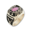 Championship Series Men's Collegiate Ring with Football Stone